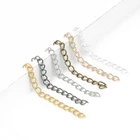 Цепочка удлинительная для браслетов и ожерелий, коннекторы для ювелирных изделий сделай сам, принадлежности для поделок, 50 шт.лот