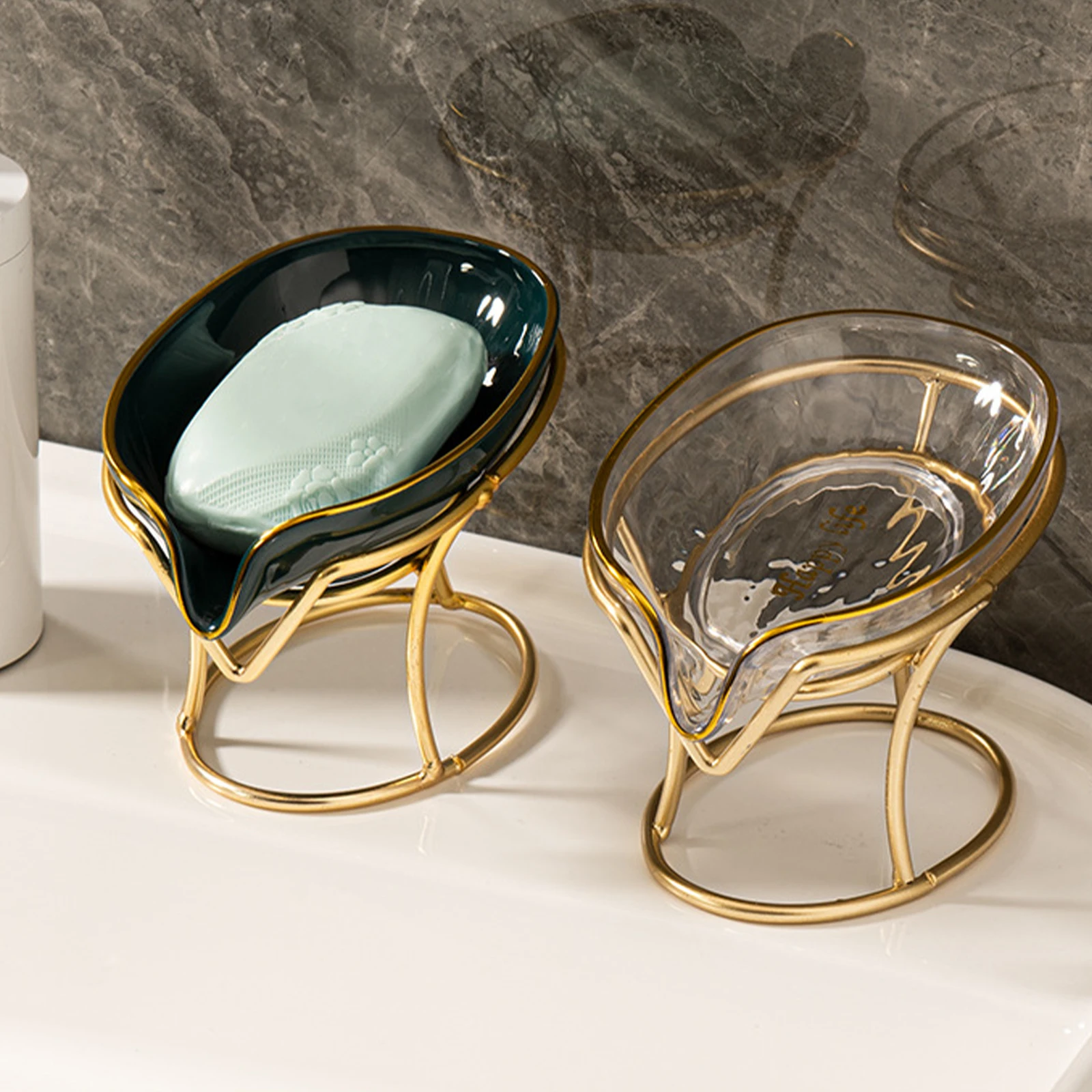 

Ящик для мыла для ванной и туалета, бытовое хранилище дренаж для мыла, тарелка с металлической полкой, креативный неперфорированный дренаж