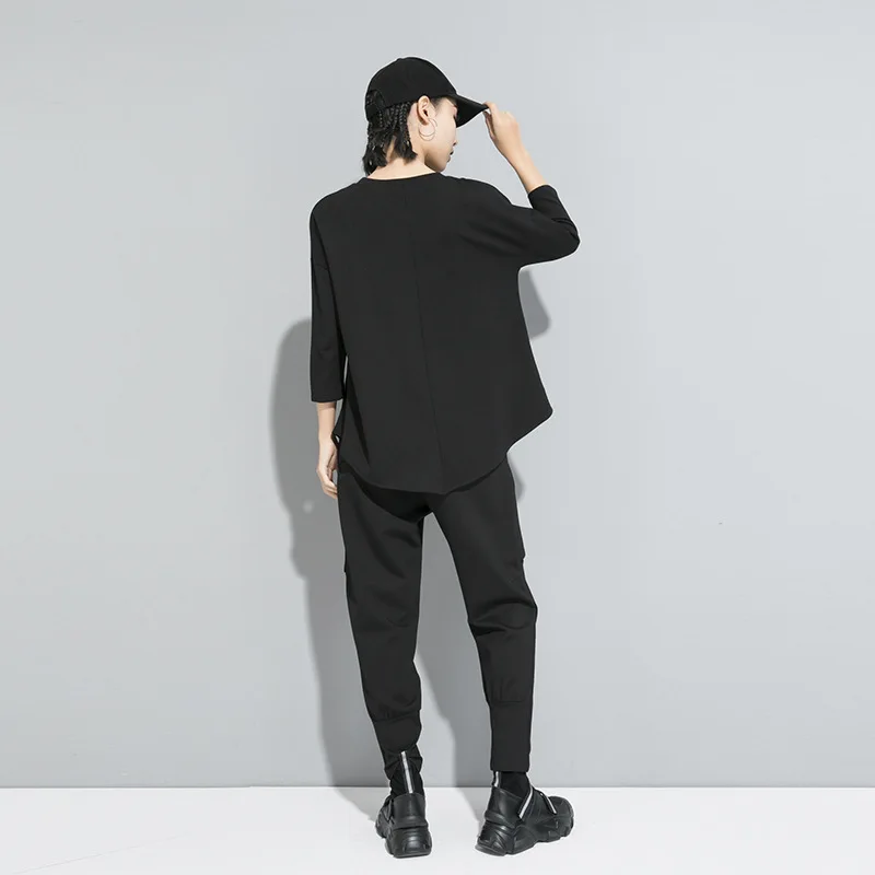 

NEW 2020 HOT Summer Women T-shirt Fashion casual three quarter sleeve O-neck women Tops solid Loose Streetwear Female T-shirt