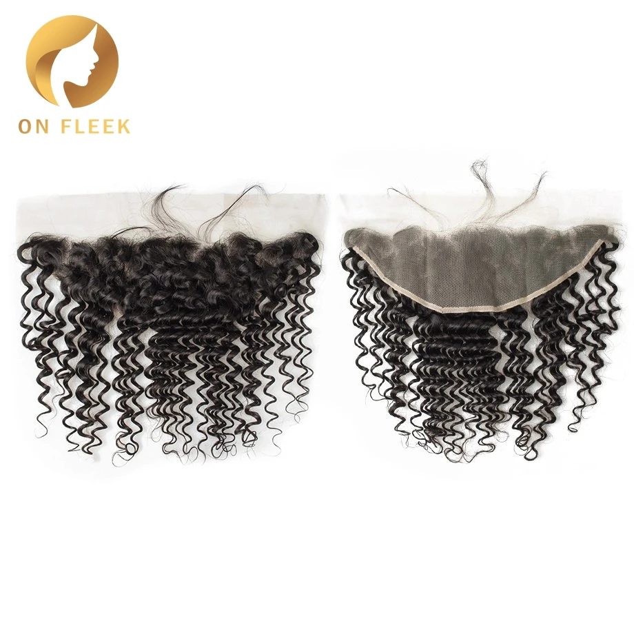 

Transparent Lace Frontal Closure curly Wave Brazilian Human Hair Pre Plucked Hd remy hair Lace Frontal for Black Women 13x4