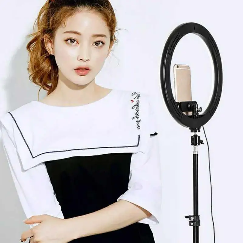 Студийный кольцевой светильник 2 типа с комплектом 2700 5500K светодиодный для селфи