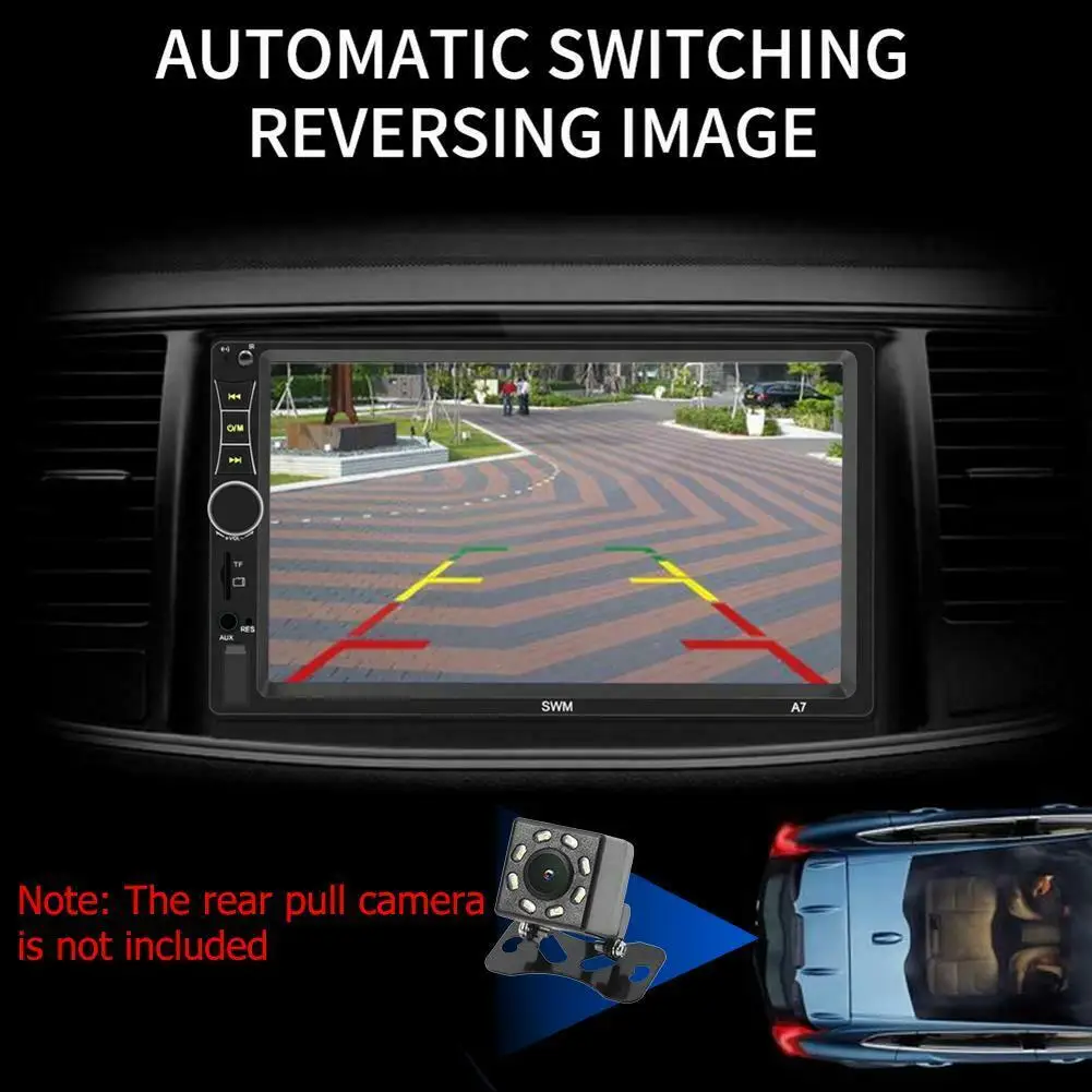 Автомагнитола 2DIN стерео MP5 плеер 7-дюймовый сенсорный экран Bluetooth USB AUX U Disk FM радио |