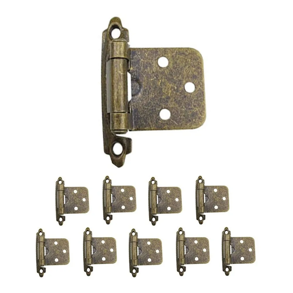 

10pcs Self Closing Overlay Flush Cabinet Hinge Heavy Duty Door Cupboard Hinges /////////////////////