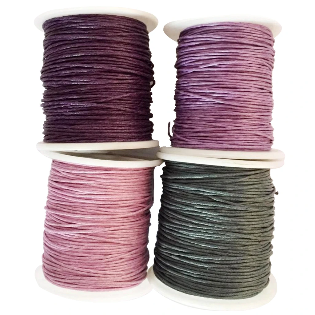 

1mm x 80m Jewelry Making Crafting Beading Macrame Waxed Cotton Cord Thread (16 Colors Rolls Pack)