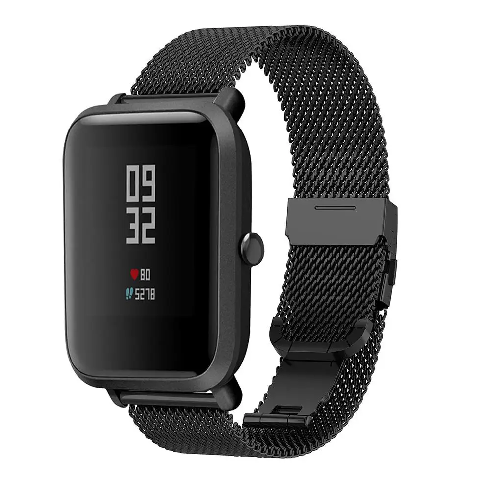 Ремешок с пряжкой для часов из нержавеющей стали ремешок для Xiaomi Band для Huami Band Amazfit Bip BIT Lite Youth Smart Watch