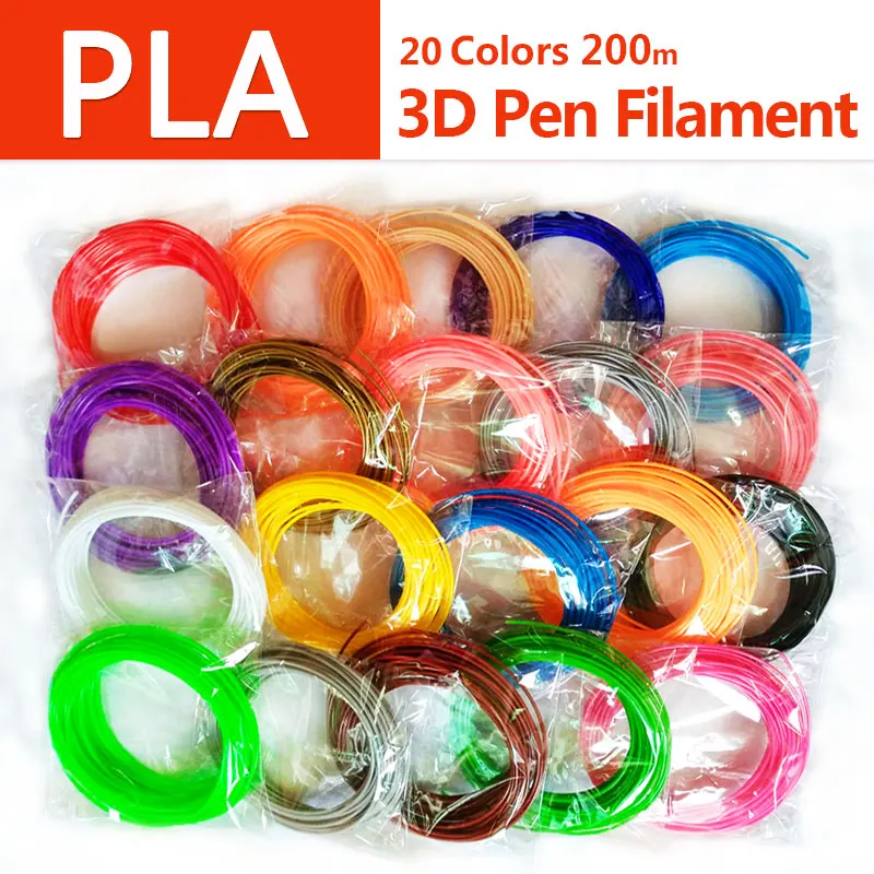 Нет запаха Без загрязнения 3д ручки 20 цветов 1.75mm pla пластик abs 3d pen plastic filament ручка