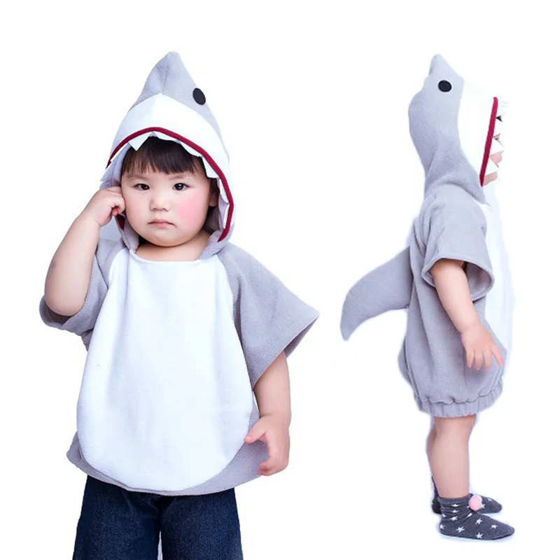 Детский маскарадный костюм с акулой из мультфильма детская флисовая одежда