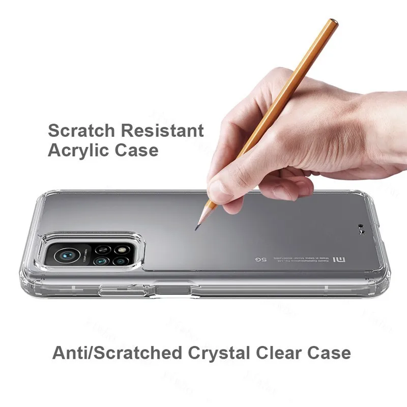 Luxury Transparent Shockproof Silicone Case For Xiaomi 10T Pro Lite Poco X3 NFC F3 Case on Redmi Note 10 Pro Silicone Back Cover