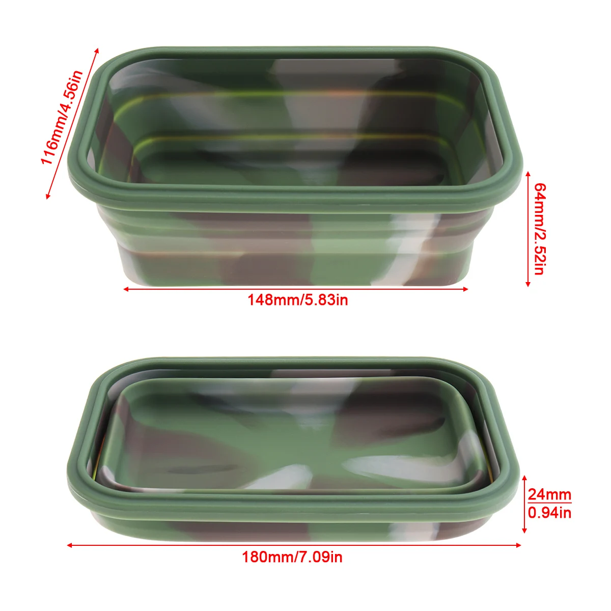 800 мл камуфляжная цветная портативная прямоугольная силиконовая Масштабируемая