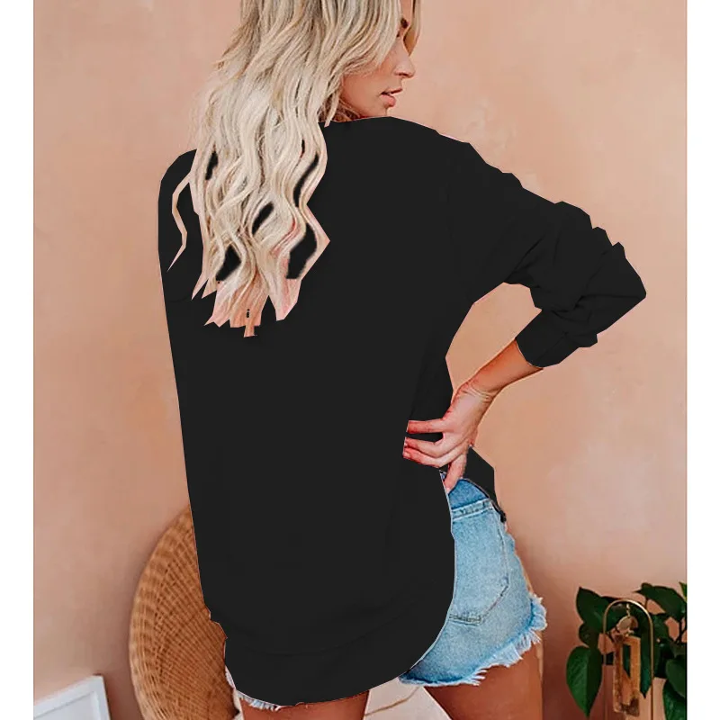 

Hoodies Solid Color Hooded Tops Women O Neck Sweatshirt Long-sleeved Winter Plus Velvet Thickening Coat Streetwear Casual Tops