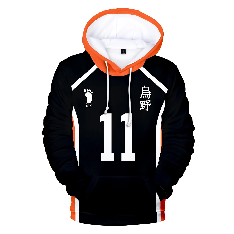 

2020 Anime Young Manga Harajuku Hooded Sweatshirt Haikyuu 3D Print Fashion Adult Kids Pullovers Casual Hoodies Sweatshirts Thick