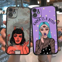 respect me angels protect me demons phone case for iphone 13 pro 12 pro max 11 pro 6 6s 8 7 plus x xr xs max se silicone shell