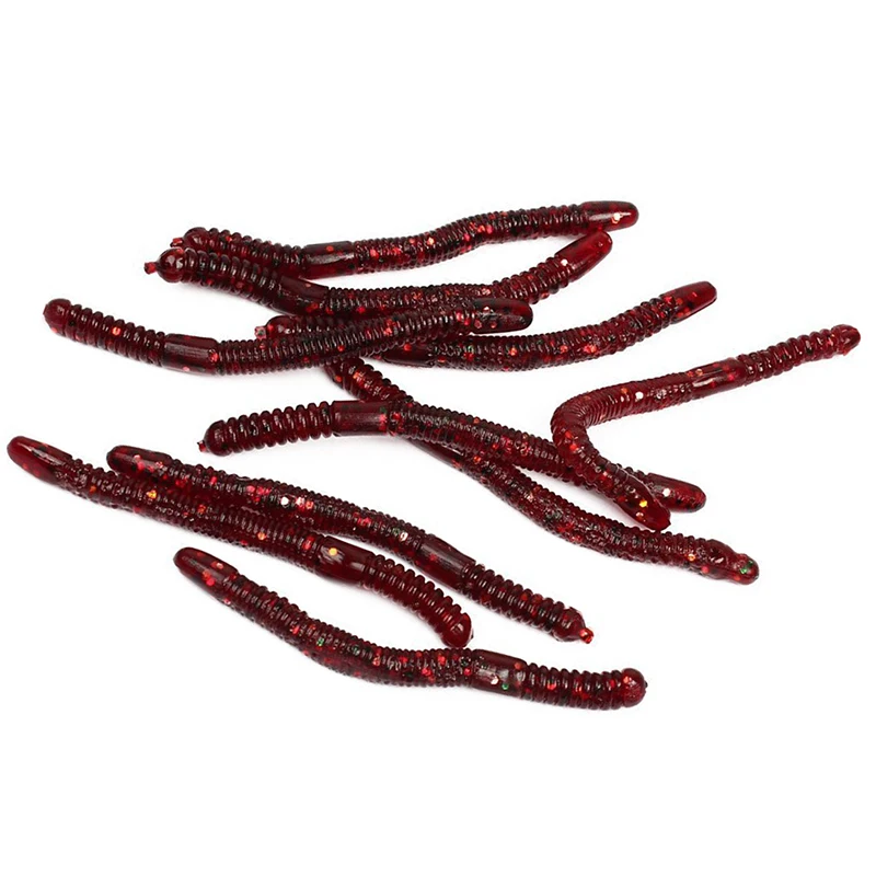 10 шт 8 см длинные мягкие силиконовые приманки в форме червя рыбы красное вино |