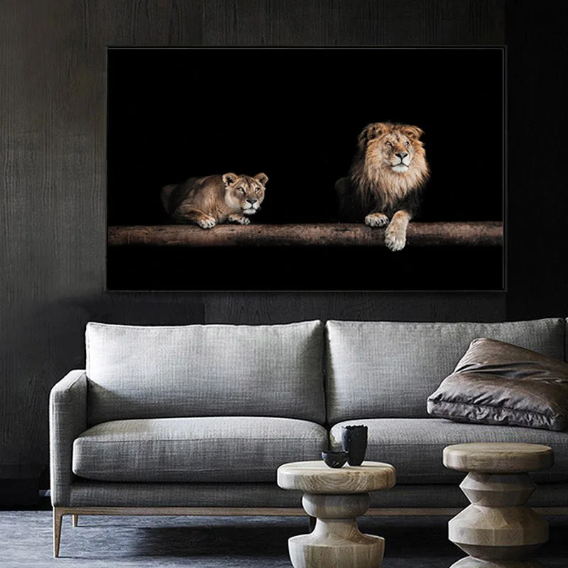 

Posters And Prints Animals Art Decorative Pictures African Lion Canvas Painting Home Wall Decor Unframed