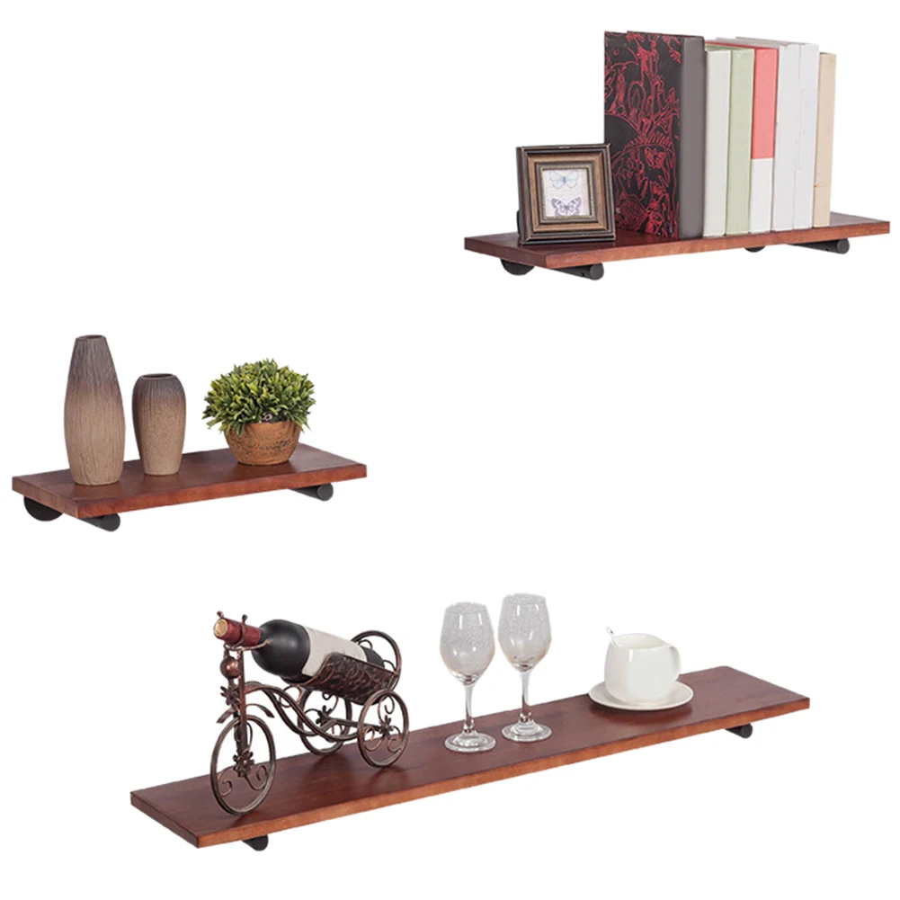 Настенная полка органайзер офисный деревянный кронштейн книги современный