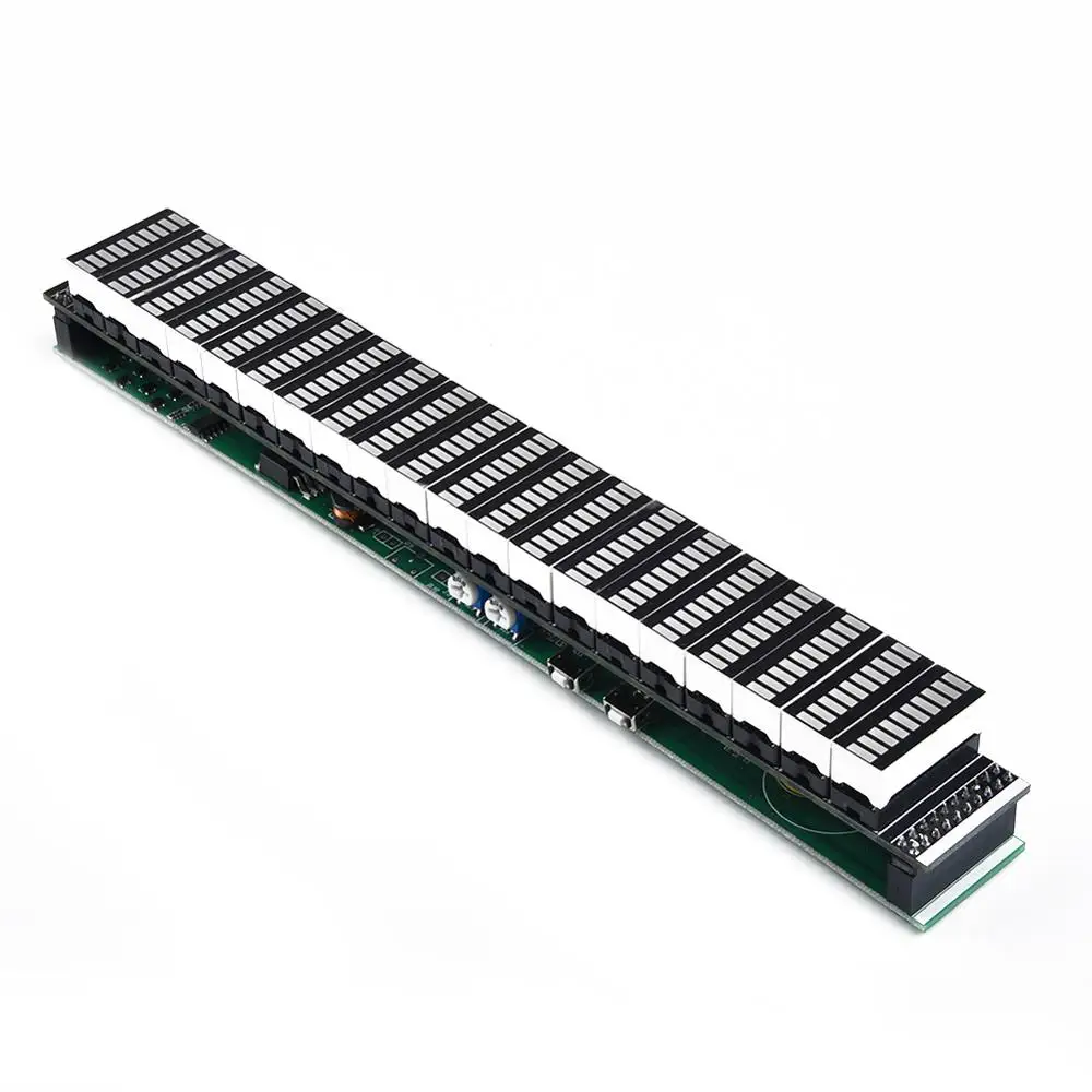 

LED Color Screen Music Spectrum 5V Or 12V Stereo VU Meter Indicator Music Spectrum Analyzer 20 Segment LED Level Display