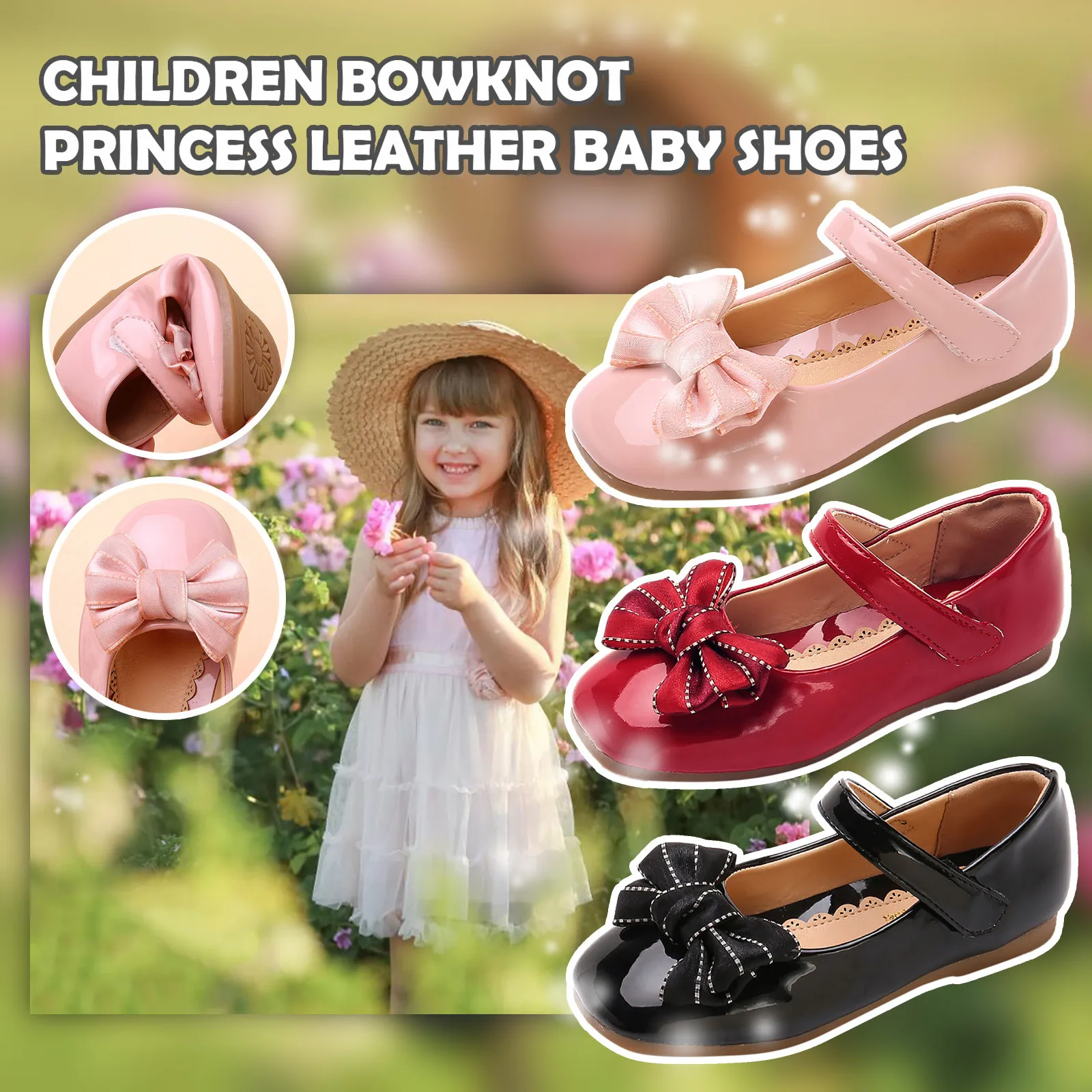 

Summer Non-Slip Kids Shoes Children Bowknot Princess Leather Shoes Soft Soles Casual Baby Girls Toddler Shoes For Newborn Baby