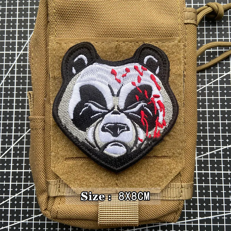 Соломенная шляпа с пандой тактические заплатки полностью вышитые кунг фу шапка