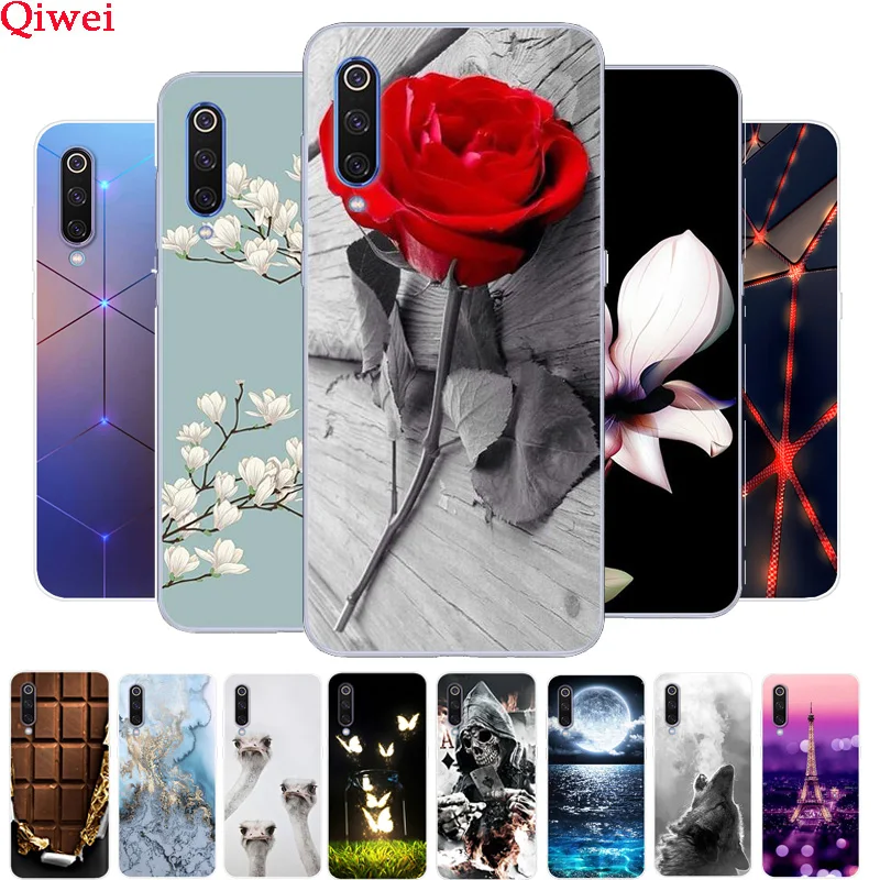 Чехлы для Xiaomi Mi 9 силиконовый мягкий ТПУ чехол телефона с принтом Coque Mi9 чехлы SE