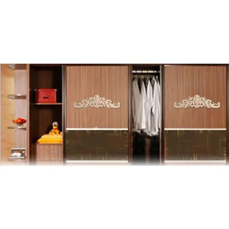 HobbyLane резьба по дереву длинная аппликация рама уголок Onlay Неокрашенная мебель