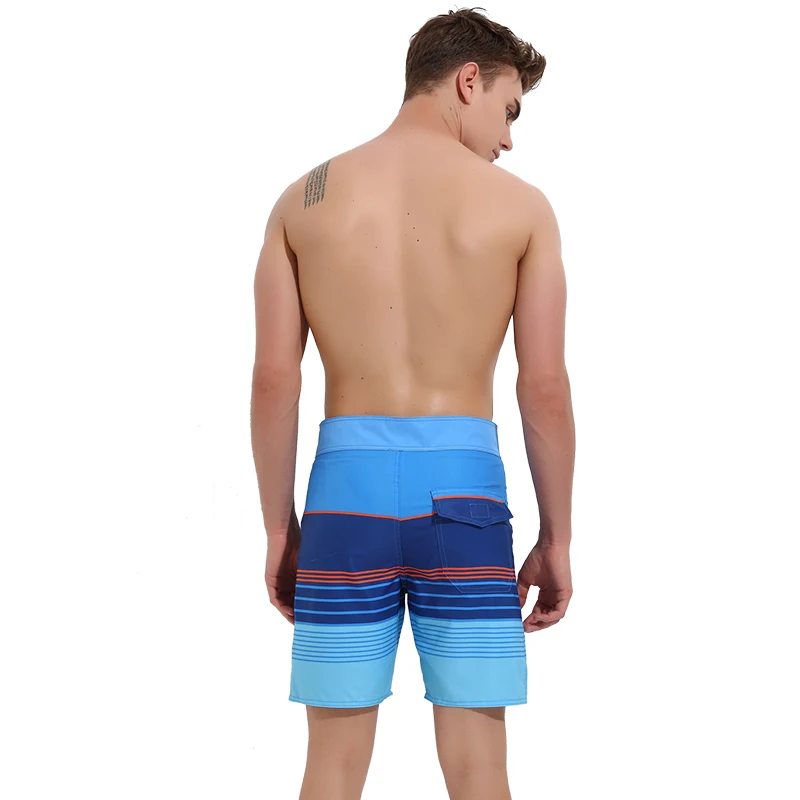 

Men's Beachwear Summer Holiday Swim Trunks Quick Dry Striped Boy's Board Shorts Swimming Activewear Bathing Suit Bottoms