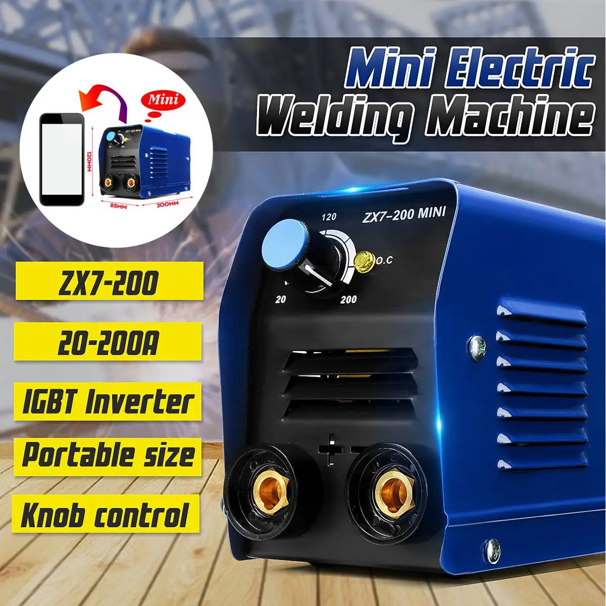 220V 200A ZX7 200 дуговой сварочный аппарат IGBT инвертор синий Arc Электрический MMA сварки