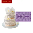 Цветочный рельефный дизайн трафареты для торта, помадка Свадебные сетчатые трафареты форма для торта тканевая форма для торта инструмент для украшения торта Формы для выпечки