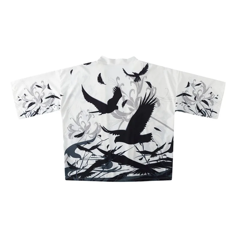 

Woman Kimonos 2019 Japanese Yukata Female Japanese Kimono Cardigan Cosplay Shirt Blouse For Women Summer Beach Kimono SL1317