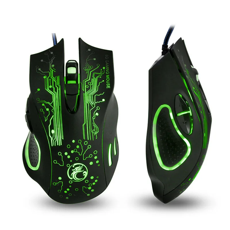 

X9 USB Game Mouse Sound Wired Optical Colorful Esport Gaming Mouse Computer Desktop Laptop Accessoriess Keyboards Mouse