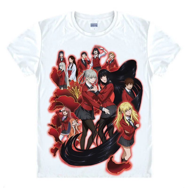 Футболка для косплея соблазнительный геймблер Kakegurui летняя футболка юмэко