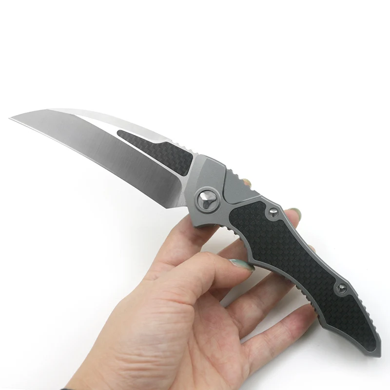 SF OTF Micro Hawk D2 Сталь авиационный алюминий + углеродное волокно ручка Открытый EDC