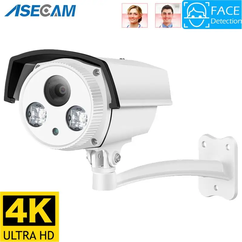 

8MP 4K IP Camera Outdoor Ai Face Detection H.265 Onvif Bullet CCTV Array Night Vision IR 5MP POE Human Home Security Camera