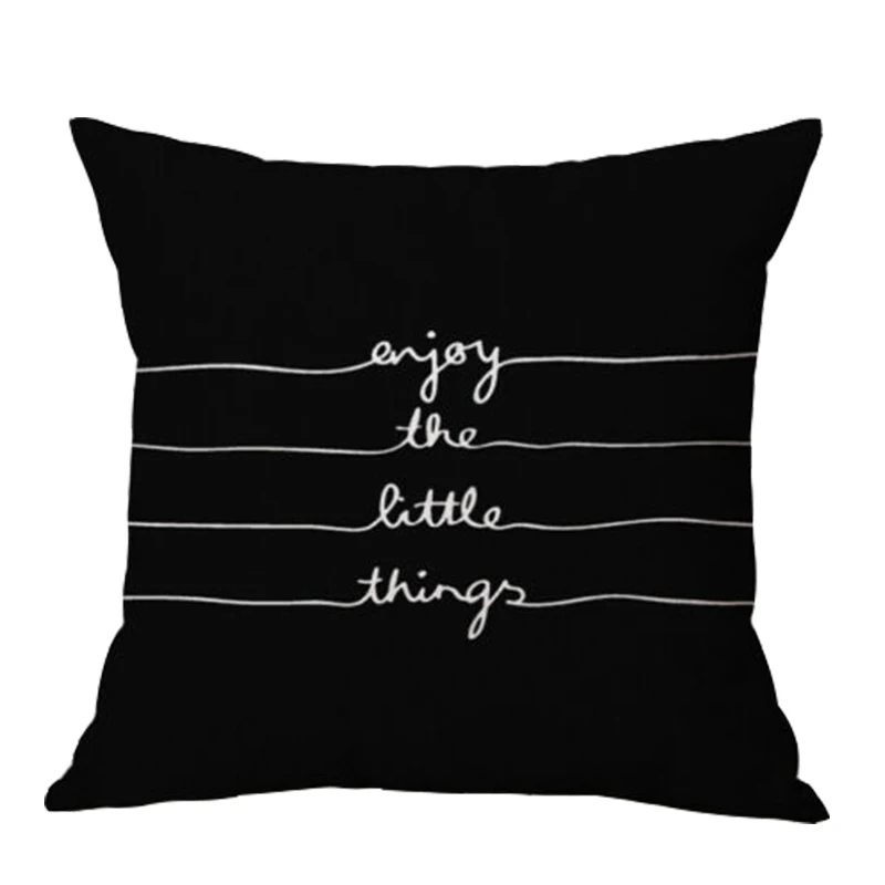 Геометрический горошек слова цитаты подушка Чехлы хлопковый льняной диванная