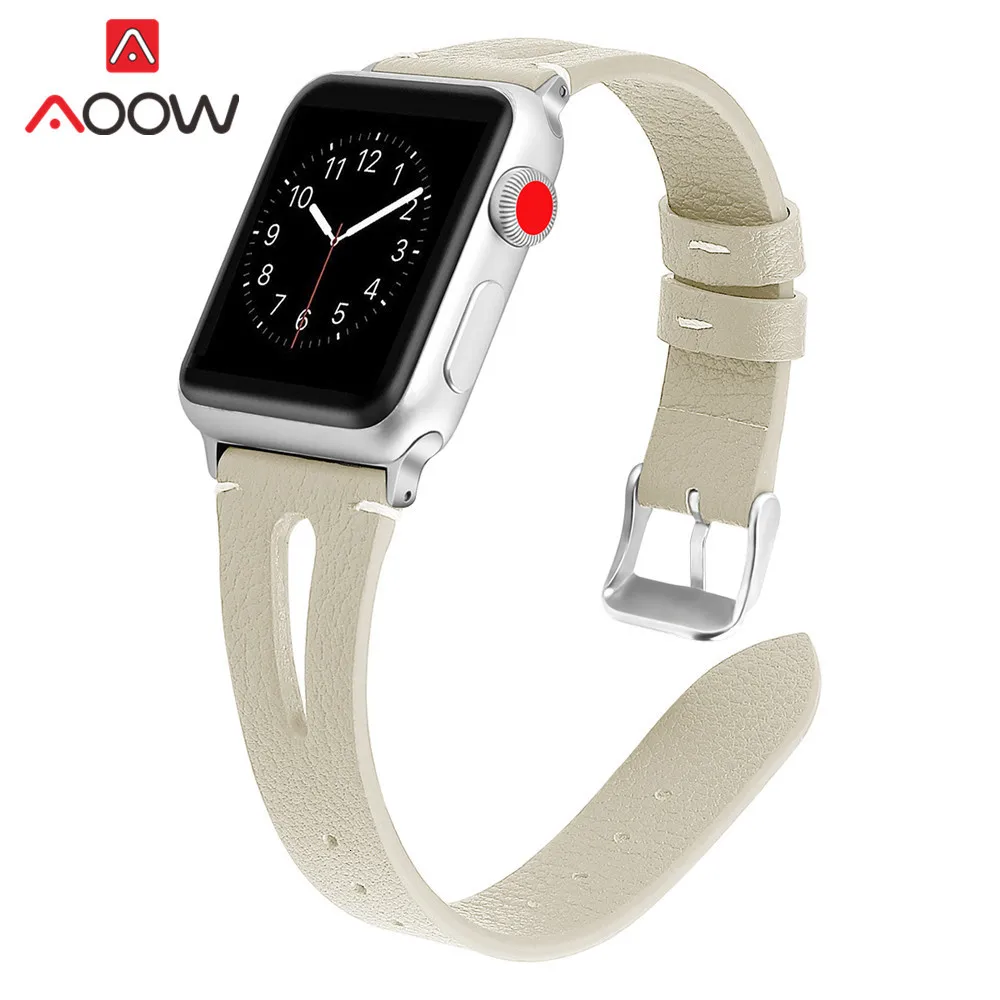 Ремешок из натуральной кожи с принтом для Apple Watch 40 мм 44 мм для iwatch 38 мм 42 мм ремешок серии 4 3 2 1 браслет аксессуары