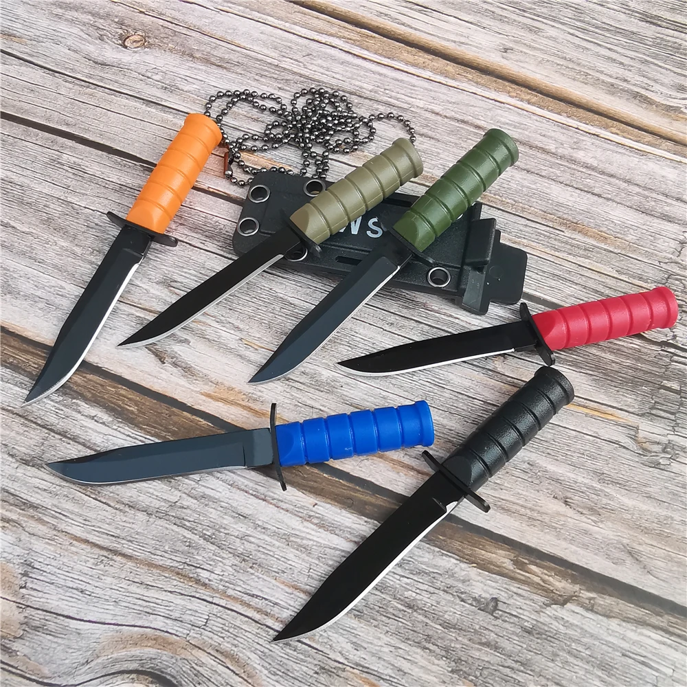 Уличный нож 10 см острый из нержавеющей стали для кемпинга барбекю деревянного