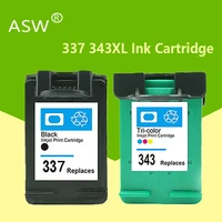asw 343 337 remanufactured ink cartridge replacement for hp 337 343 for hp photosmart 2575 8050 c4180 d5160 deskjet 6940 d4160