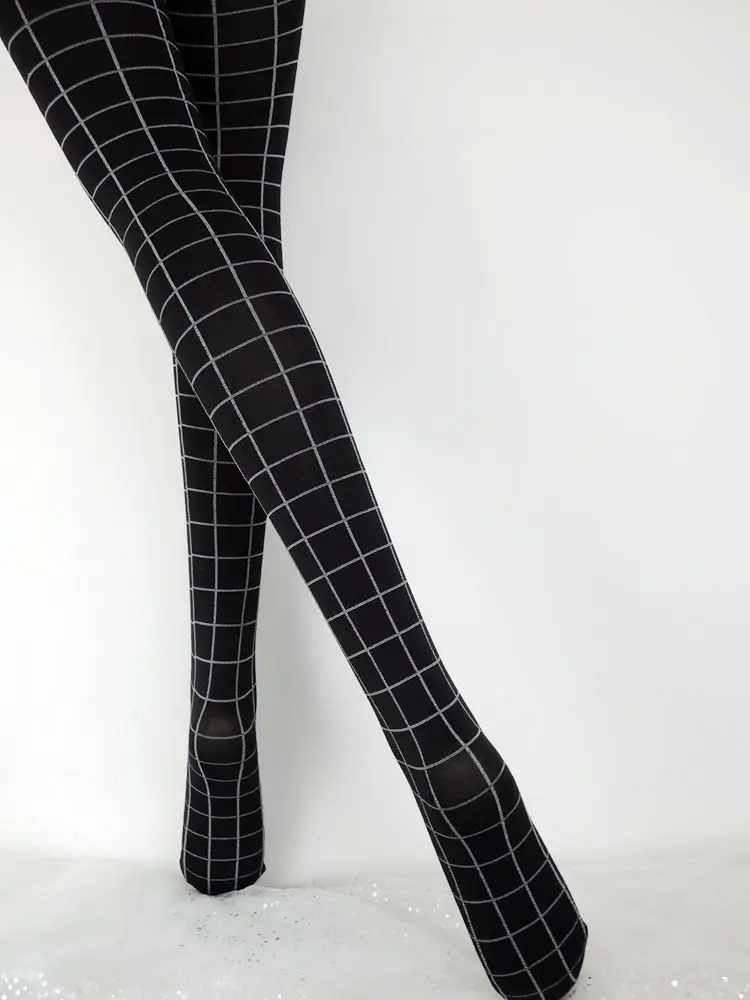 

Fishnet Promotion Medias De Mujer Stockings The New 2020 Women 's Pantyhose Fashion British Vintage Chequered Velvet Woman