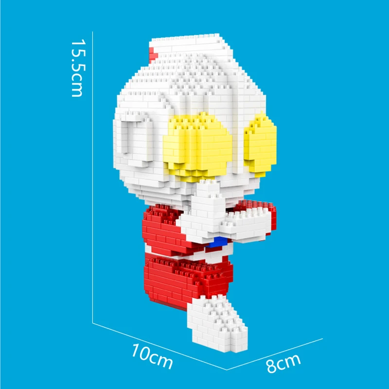 

HC Anime Ultraman Super Hero Alien Figure 3D Model Building Blocks Kit DIY Mini Diamond Blocks Bricks Toys for Children Kid Gift