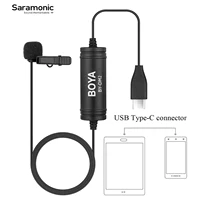 boya by dm2 lavalier microphone clip on mic with usb type c interface for android smartphones huawei mate 10 samsung xiaomi