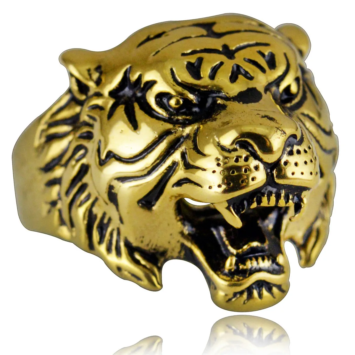 Уникальный серебряный цвет властная титановая сталь Три-ди для мужчин с