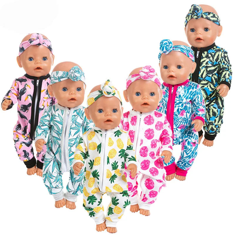 

Популярная Пижама подходит для 17-дюймовых Zapf Baby Born Doll 43 см Одежда для кукол для новорожденных