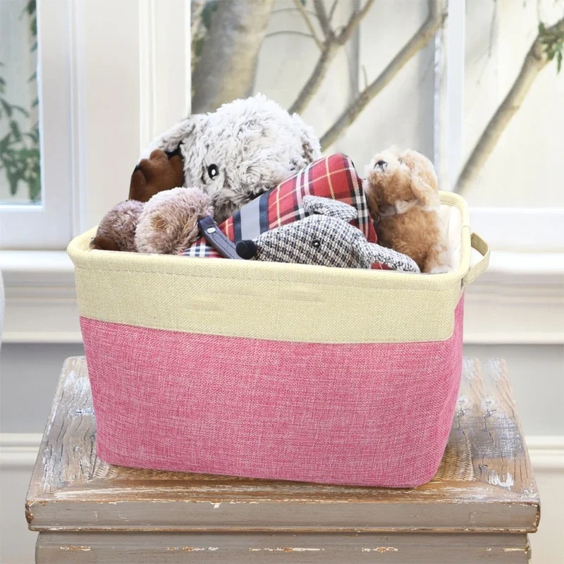 Персонализированные складной собака корзина для хранения игрушек Сумки-холсты