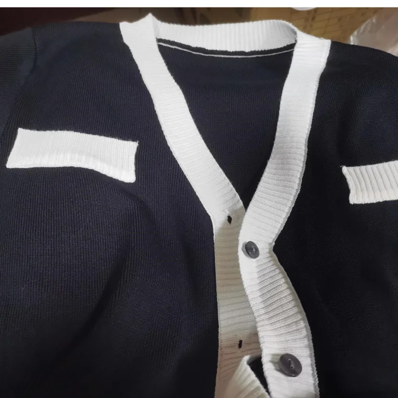 Женская одежда костюм джемпер свитера Укороченный кардиган милые топы с длинным