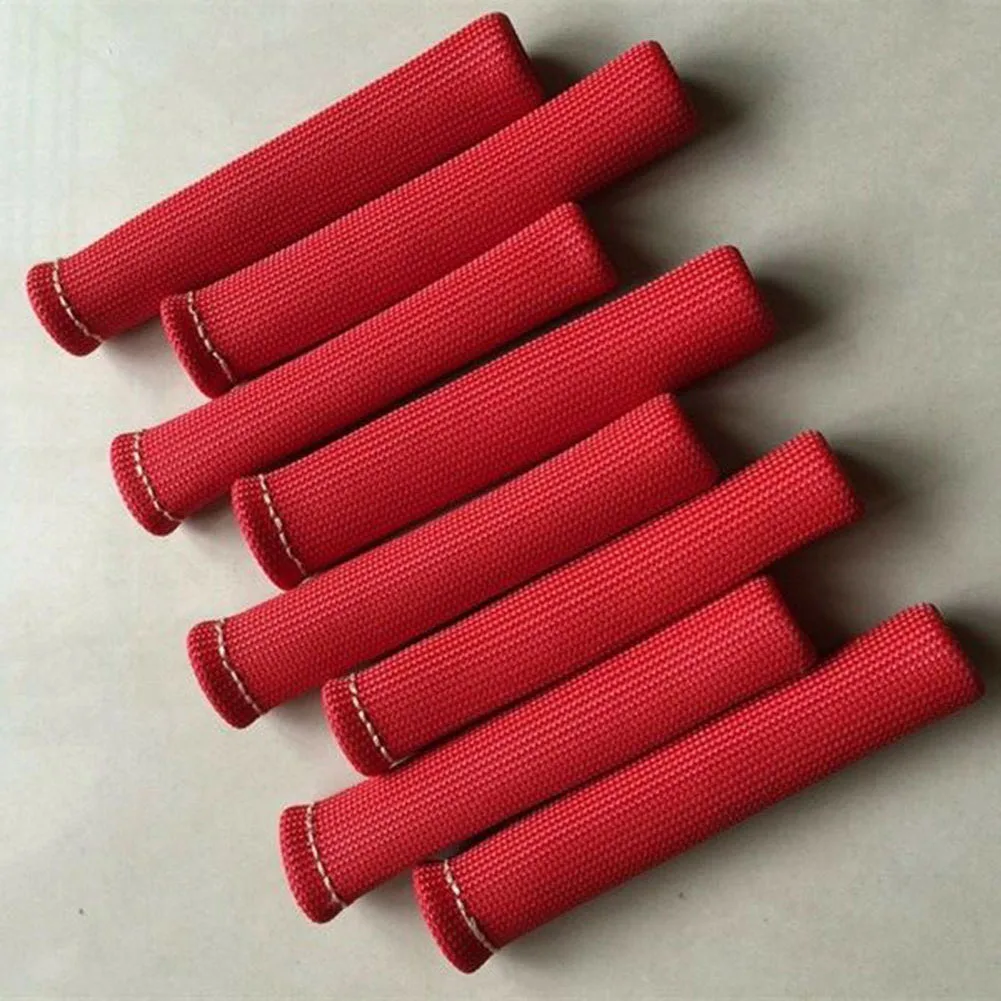 

8pcs Car Boot Sleeve Cover Protector Turbo Glass fiber Non-flammable Red