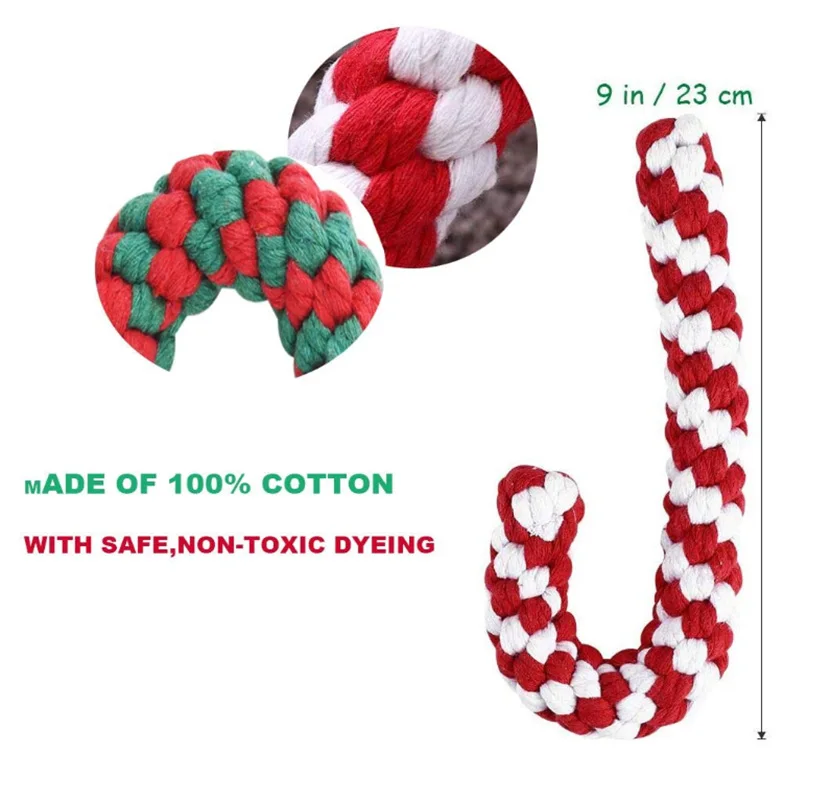 Игрушка из веревки для собак карамельный тростниковый канат игрушка чулок