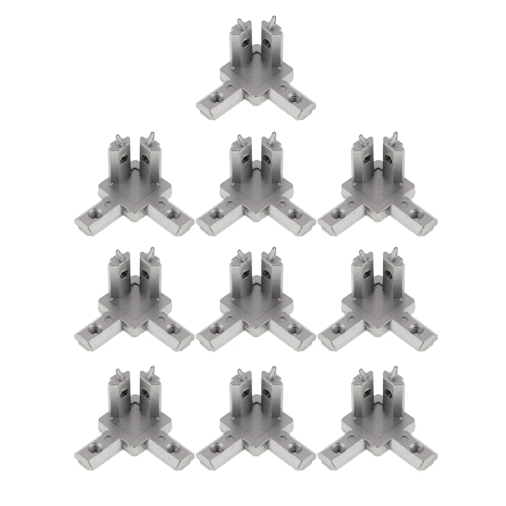 10pcs Aluminum Profile 2020 Series Extrusion 3-way Corner Joint Connector | Компьютеры и офис