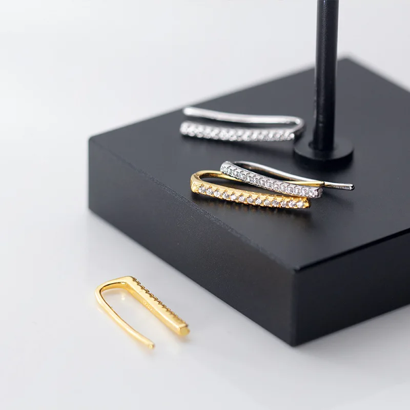 Женские серьги кольца из серебра 100% пробы с гладкой палочкой|Серьги-кольца| |