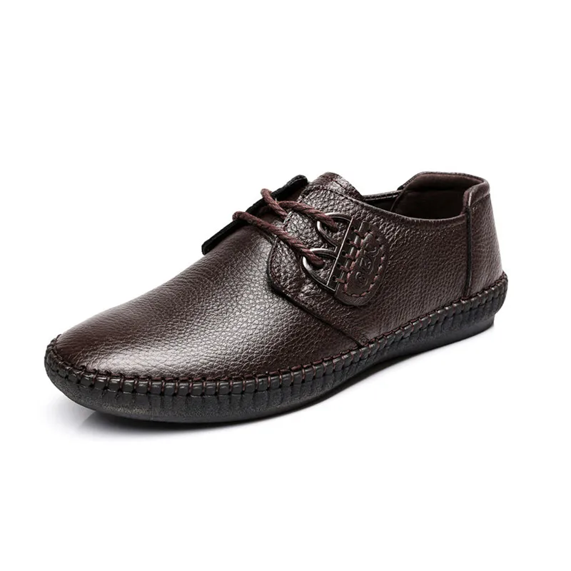 Сандалии мужские из натуральной кожи Классические босоножки на плоской подошве