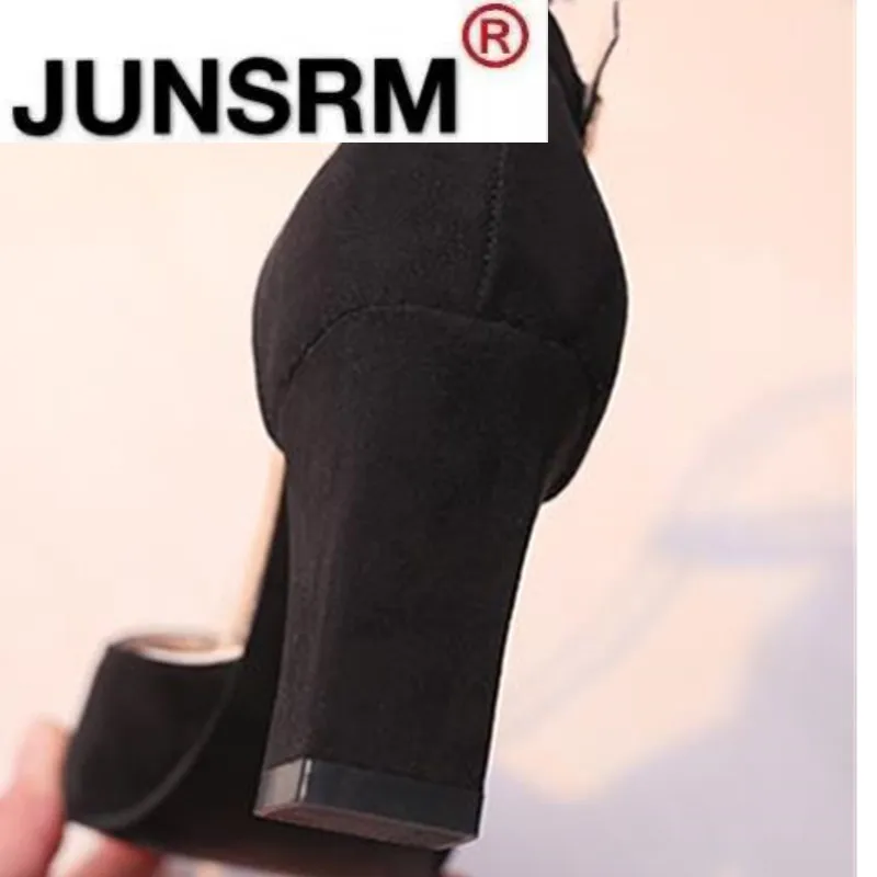 

2020 Sandalias femeninas high heels Autumn Flock pointed sandals sexy high heels female summer shoes Female sandals mujer s040
