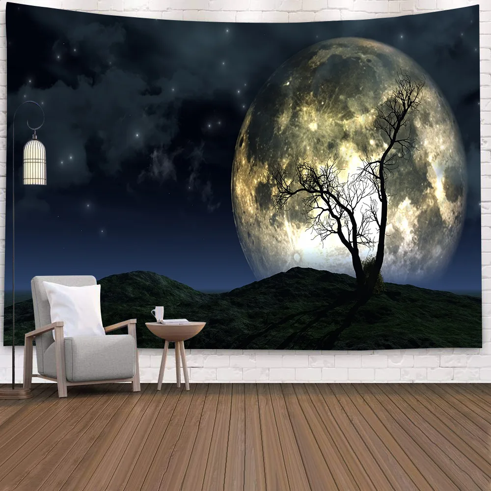 

Yeyue Sci-Fi Printing Wall Tapestry Background Cloth Wall Hanging Home Decor Witchcraft Beach Mat 73*95cm GT-0076